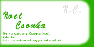 noel csonka business card